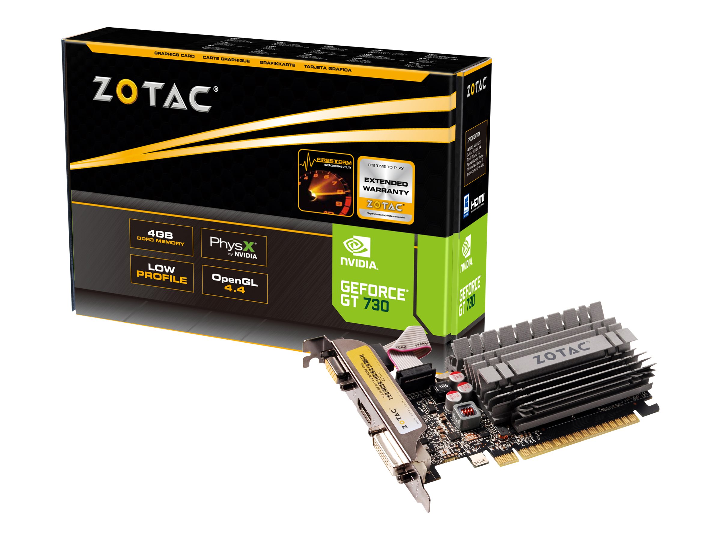 ZOTAC GeForce GT 730 - Grafikkarten - GF GT 730 - 4 GB
