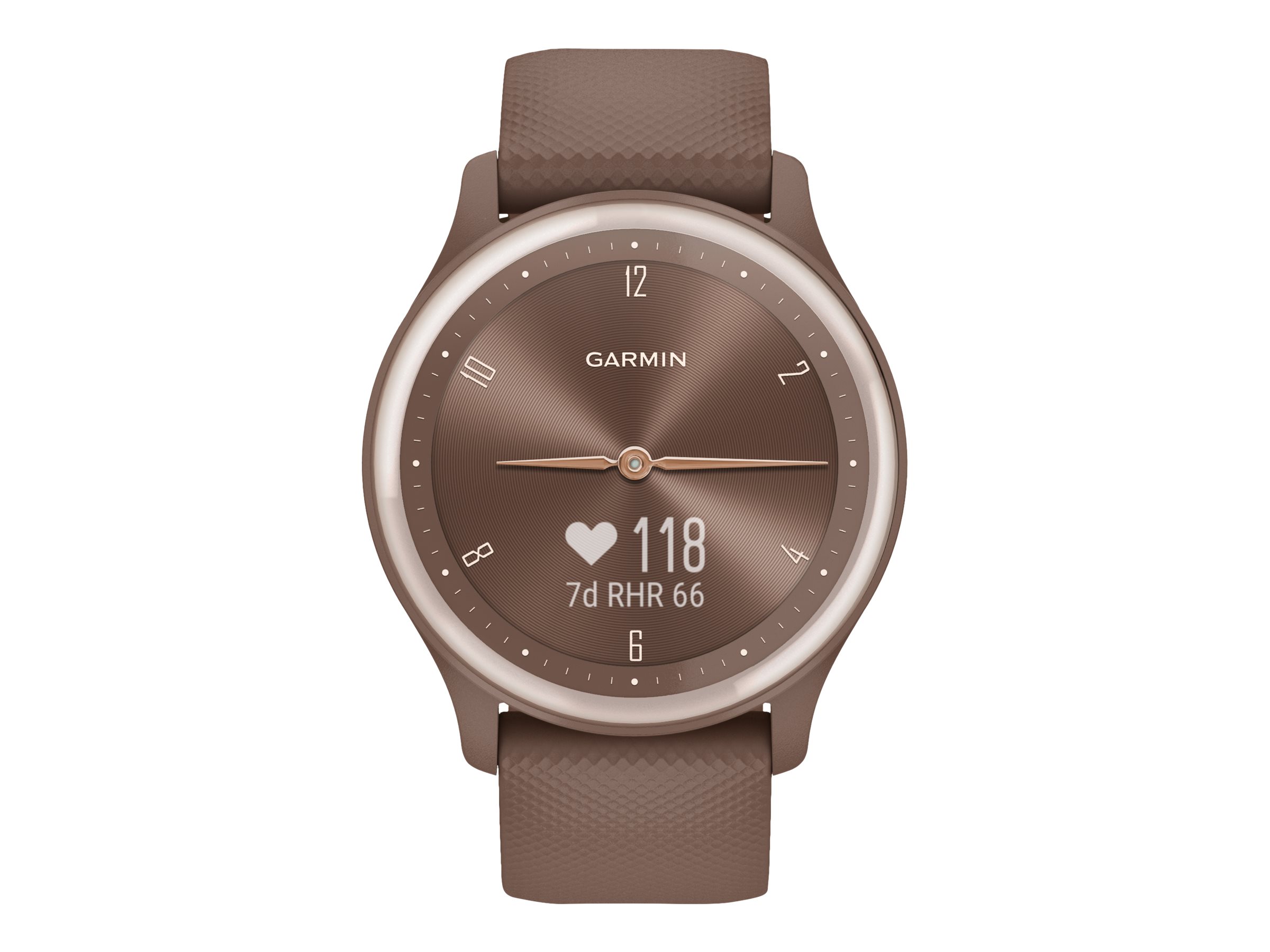 Garmin vívomove Sport - Mokkafarben mit perlgoldenen Akzenten - intelligente Uhr mit Band