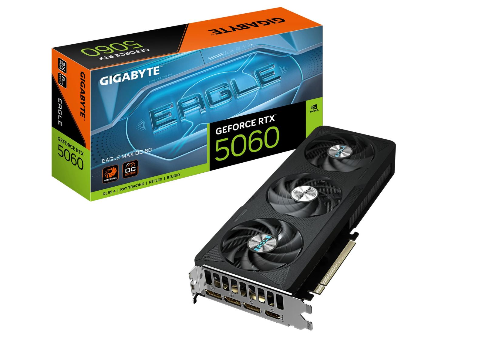 Gigabyte EAGLE MAX - OC Edition - Grafikkarten - GeForce RTX 5060 - 8 GB GDDR7 - PCI Express 5.0 - 3 x DisplayPort, HDMI