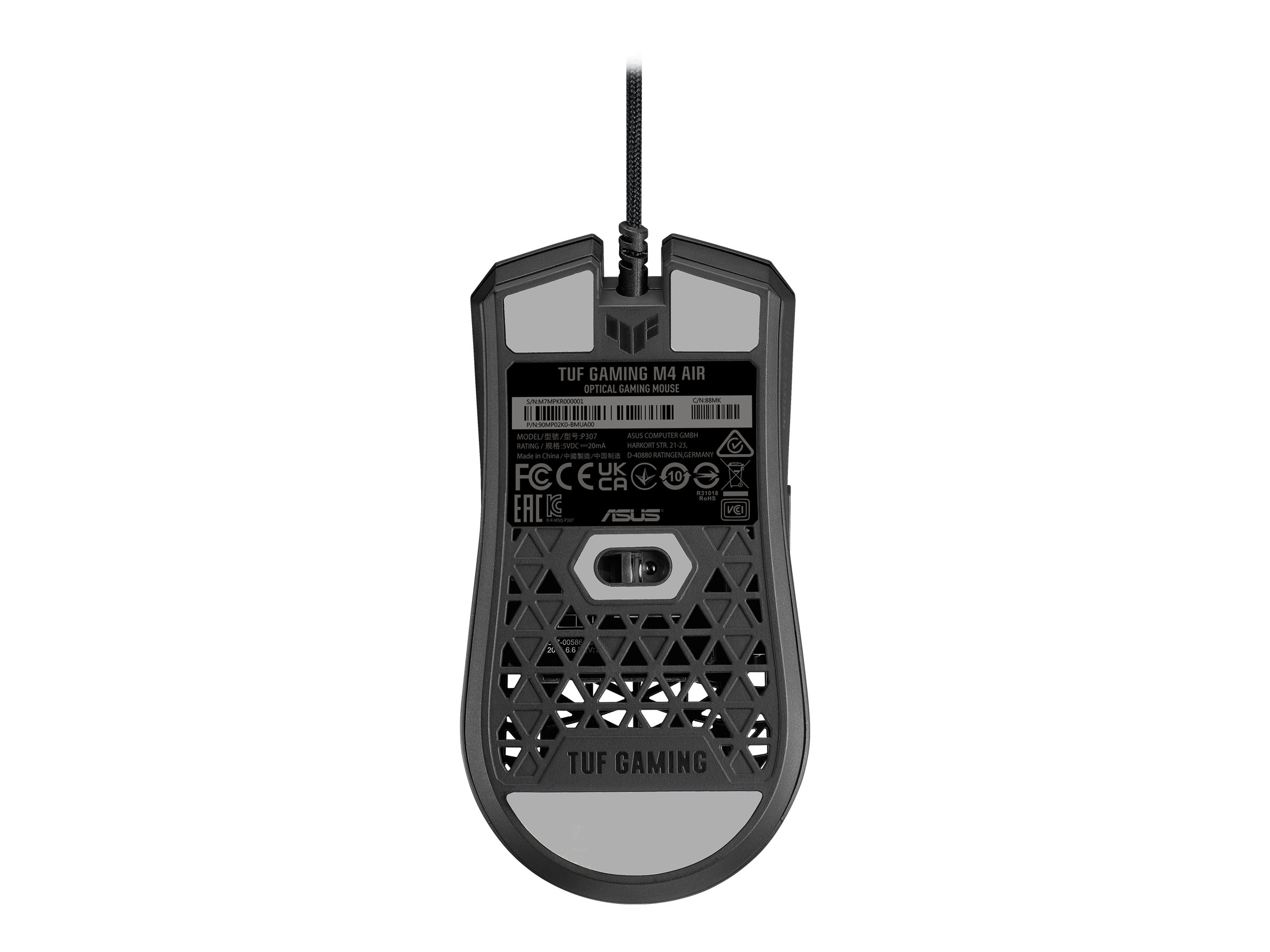 ASUS TUF Gaming M4 Air - Maus - USB - Schwarz