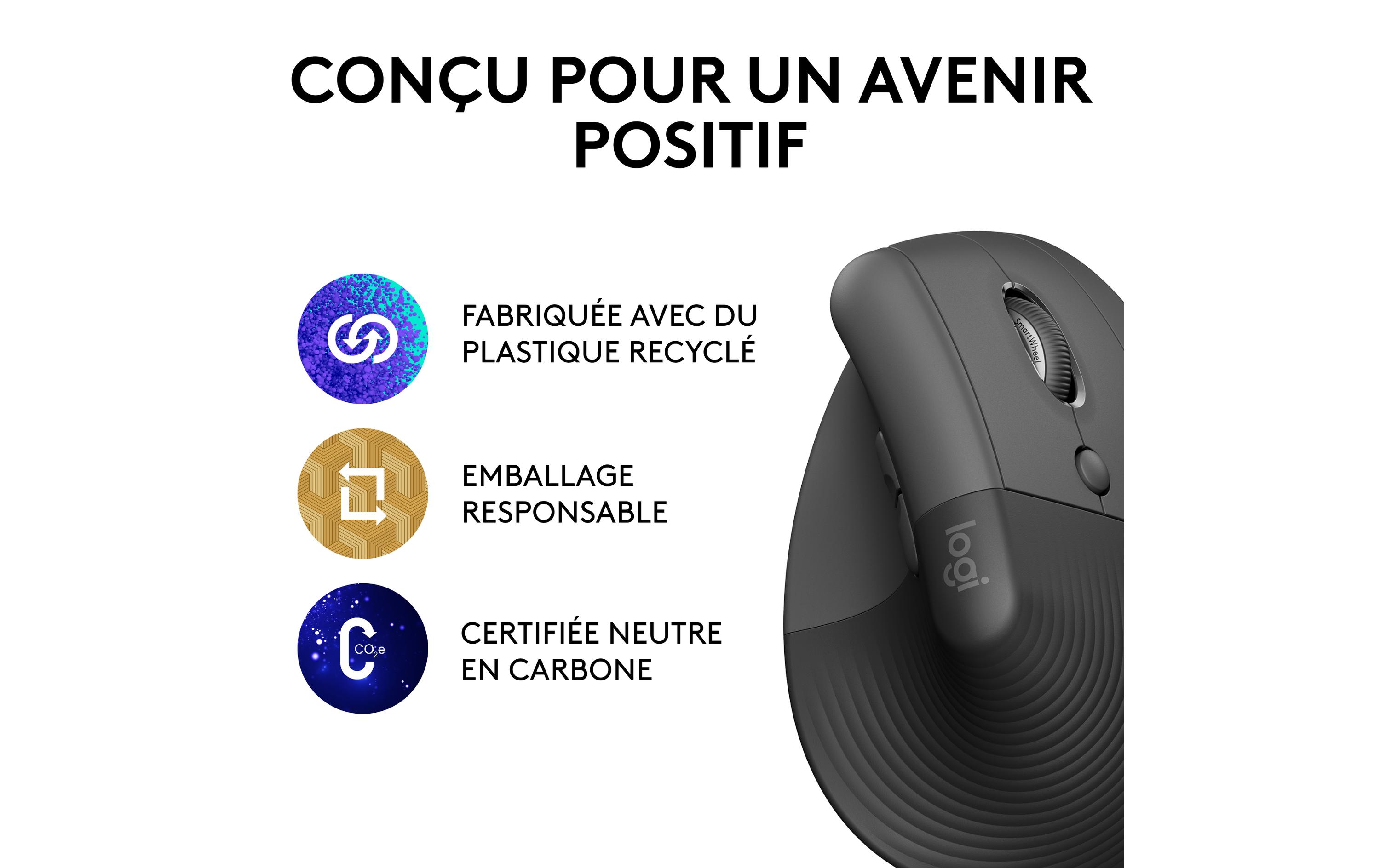 Logitech Ergonomische Maus Lift Graphite