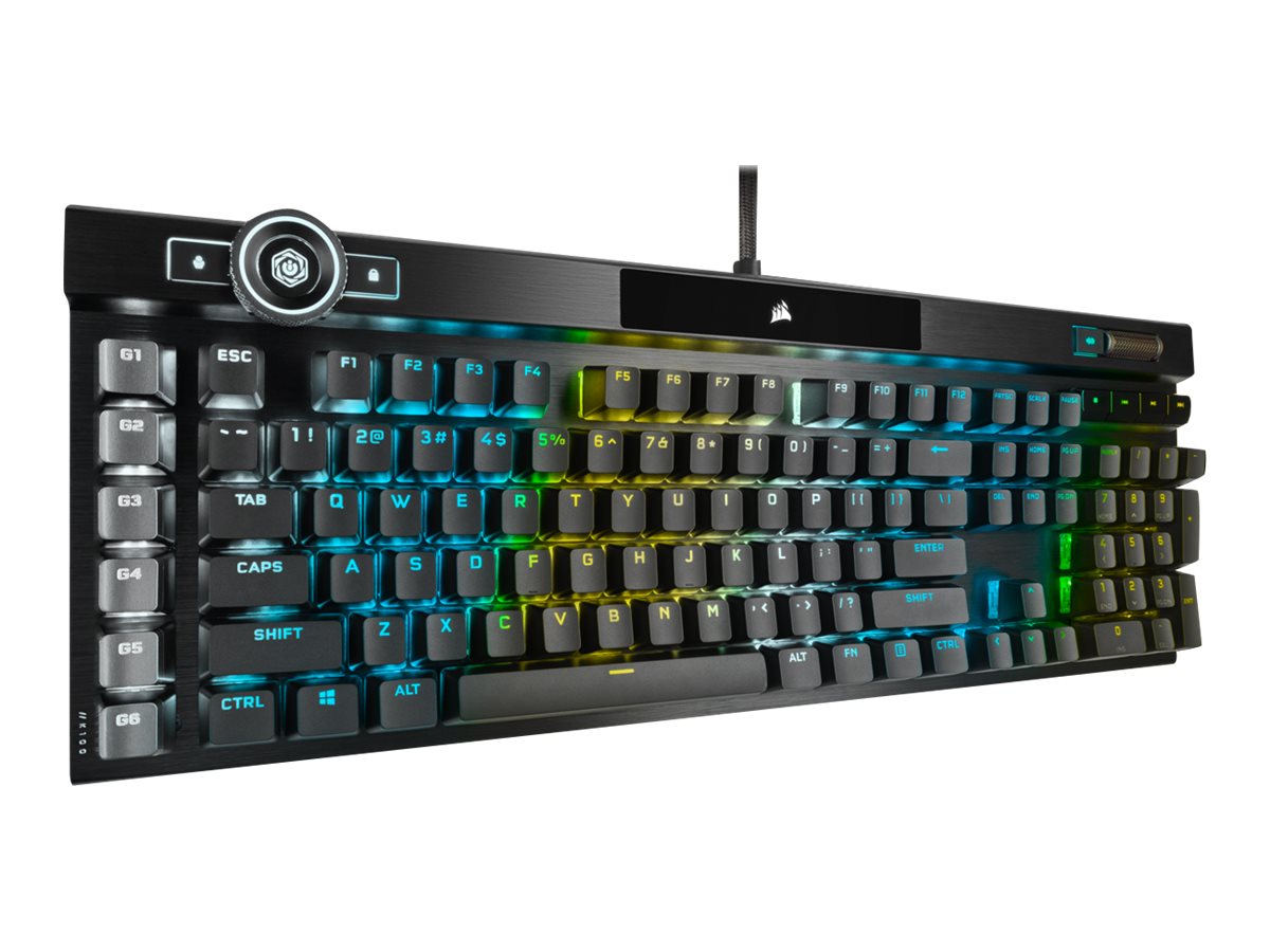 CORSAIR Gaming K100 RGB - Tastatur - Deutsch - Aluminium schwarz eloxiert (gebürstet) Eingabegerät