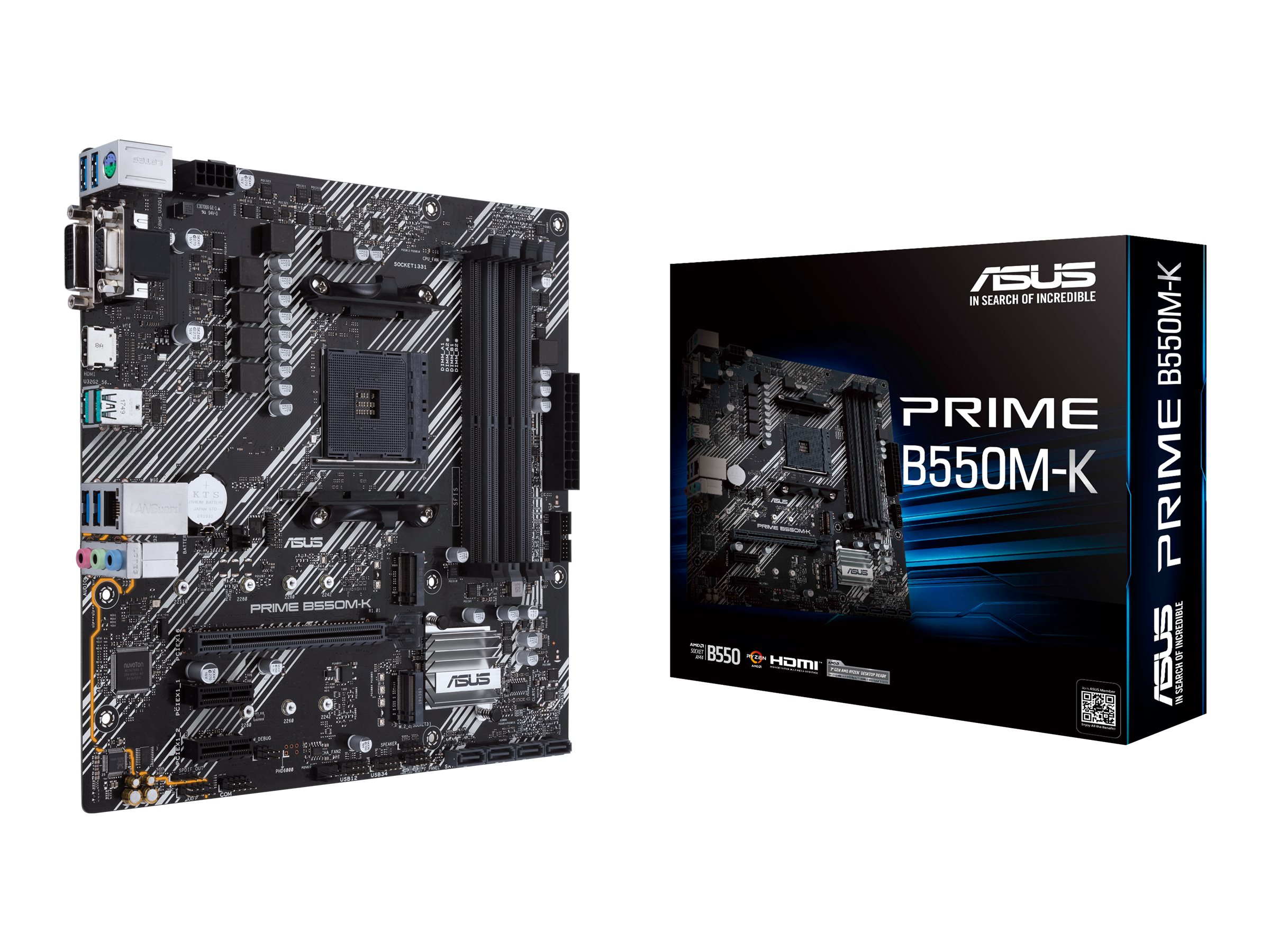 ASUS PRIME B550M-K - Motherboard - micro ATX - Socket AM4 - AMD B550