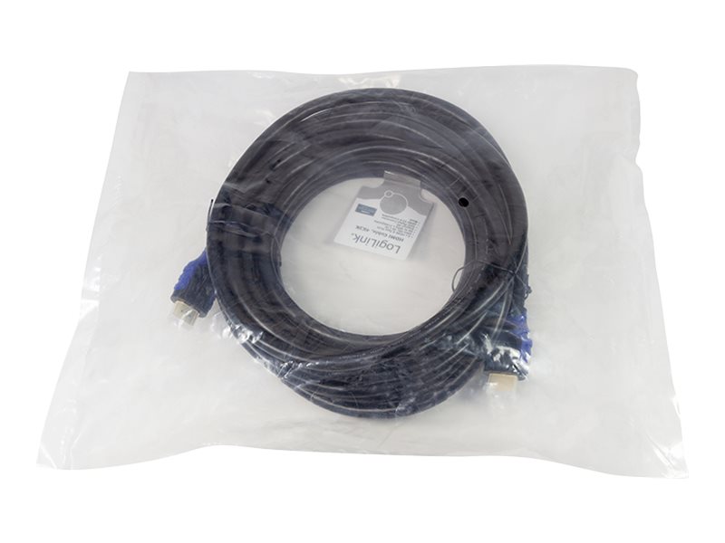 LogiLink High Speed with Ethernet - HDMI-Kabel mit Ethernet - HDMI männlich zu HDMI männlich - 7.5 m - Schwarz - 4K Unterstützung