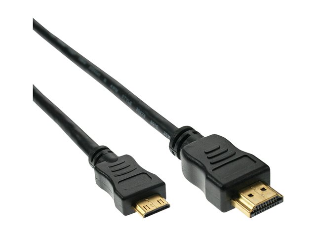 InLine Mini High Speed HDMI Cable - HDMI-Kabel - HDMI männlich zu mini HDMI männlich - 2 m - Schwarz