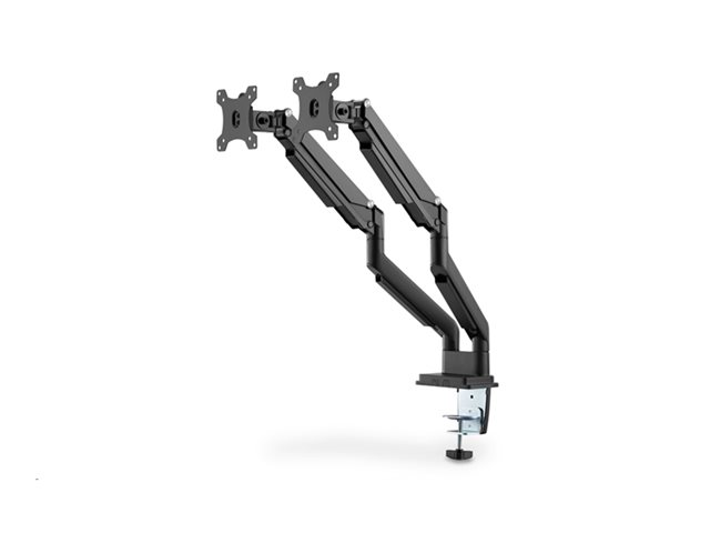 DIGITUS DA-90395 Aufstellung - einstellbarer Doppelarm - für 2 LCD-Displays - mattschwarz