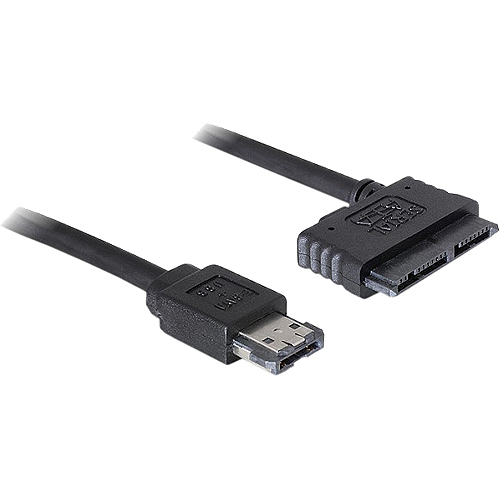 Delock Power Over eSATA cable - Power Over eSATA-Kabel - Mikro SATA (W) zu 11-poliger USB/eSATA (5 V) (M) - 1 m