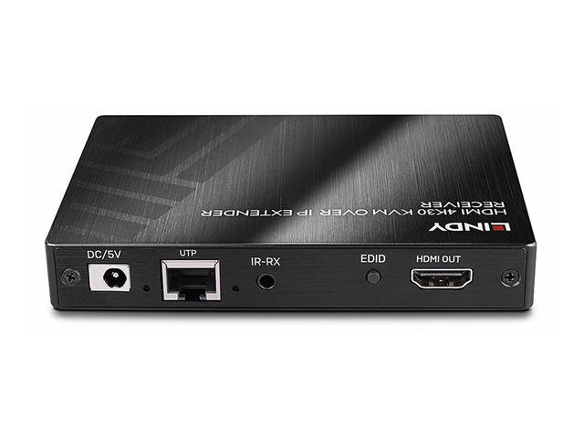 LINDY KVM over IP Extender, Receiver - KVM/Infrarot-Extender - Empfänger - 1GbE, HDMI - USB - bis zu 150 m