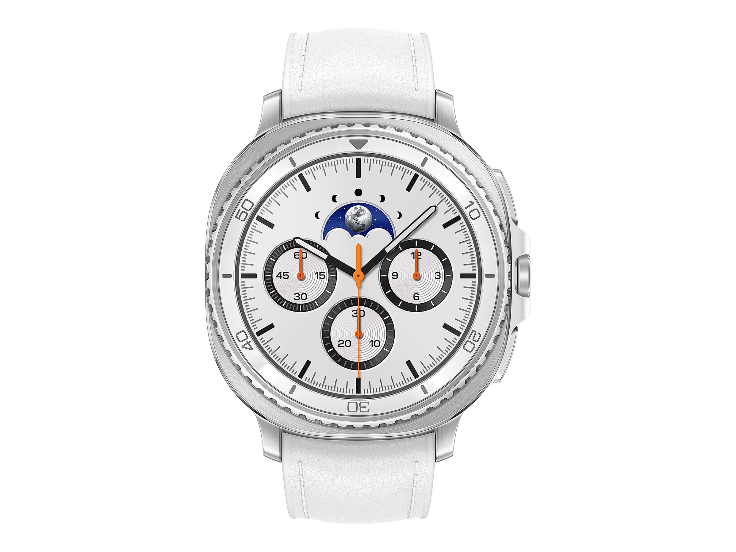 Samsung Galaxy Watch8 Classic - 46 mm - intelligente Uhr mit hybrid band - Hybrid-Eco-Leder - Bandgröße: S/M/L - Anzeige 3.4 cm (1.34") DE-Version (SM-L505FZWADBT)