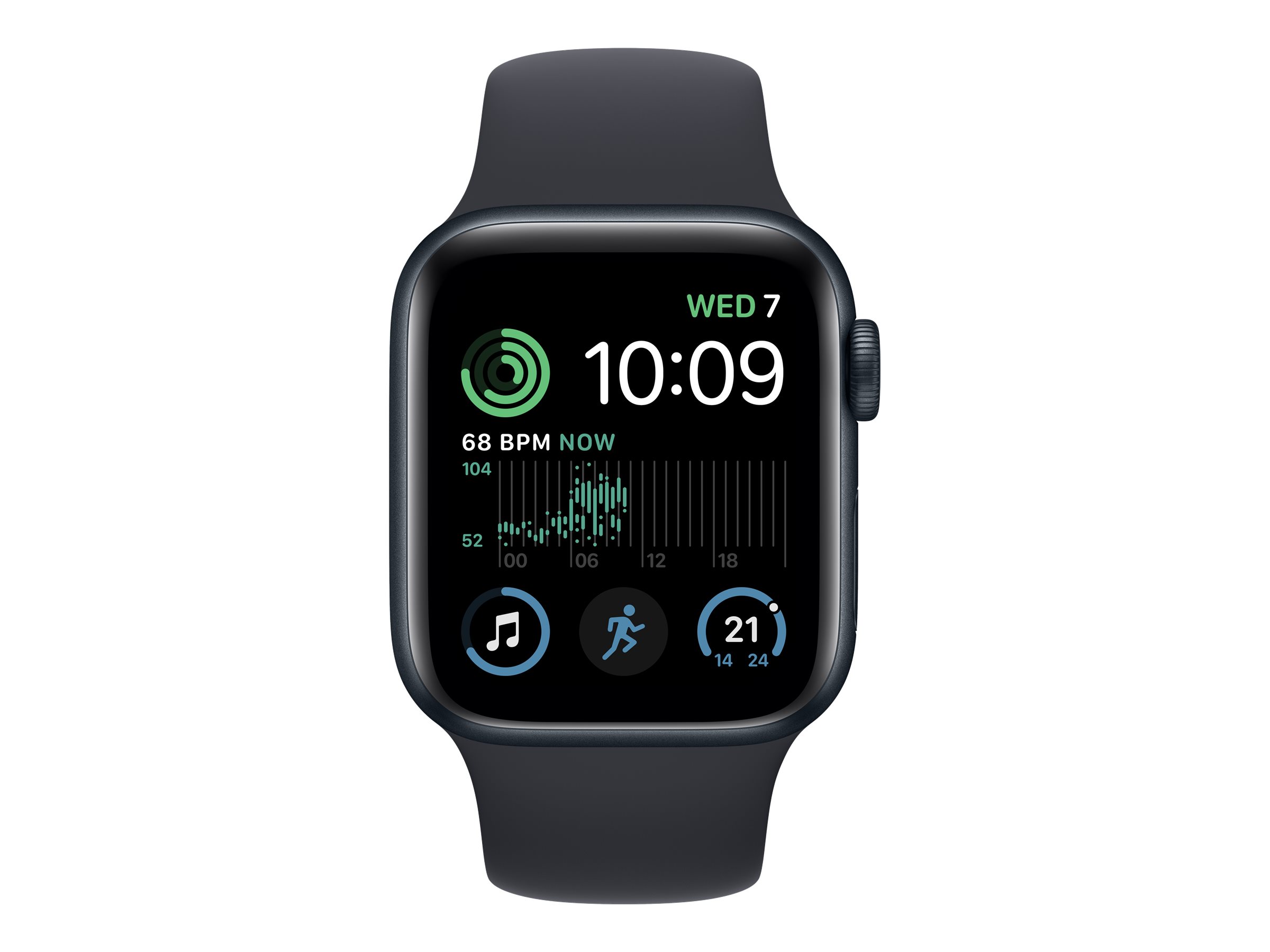 APPLE Watch SE GPS + Cellular 40mm Midnight Aluminium Case with Midnight Sport Band - Regular (MNPL3FD/A)