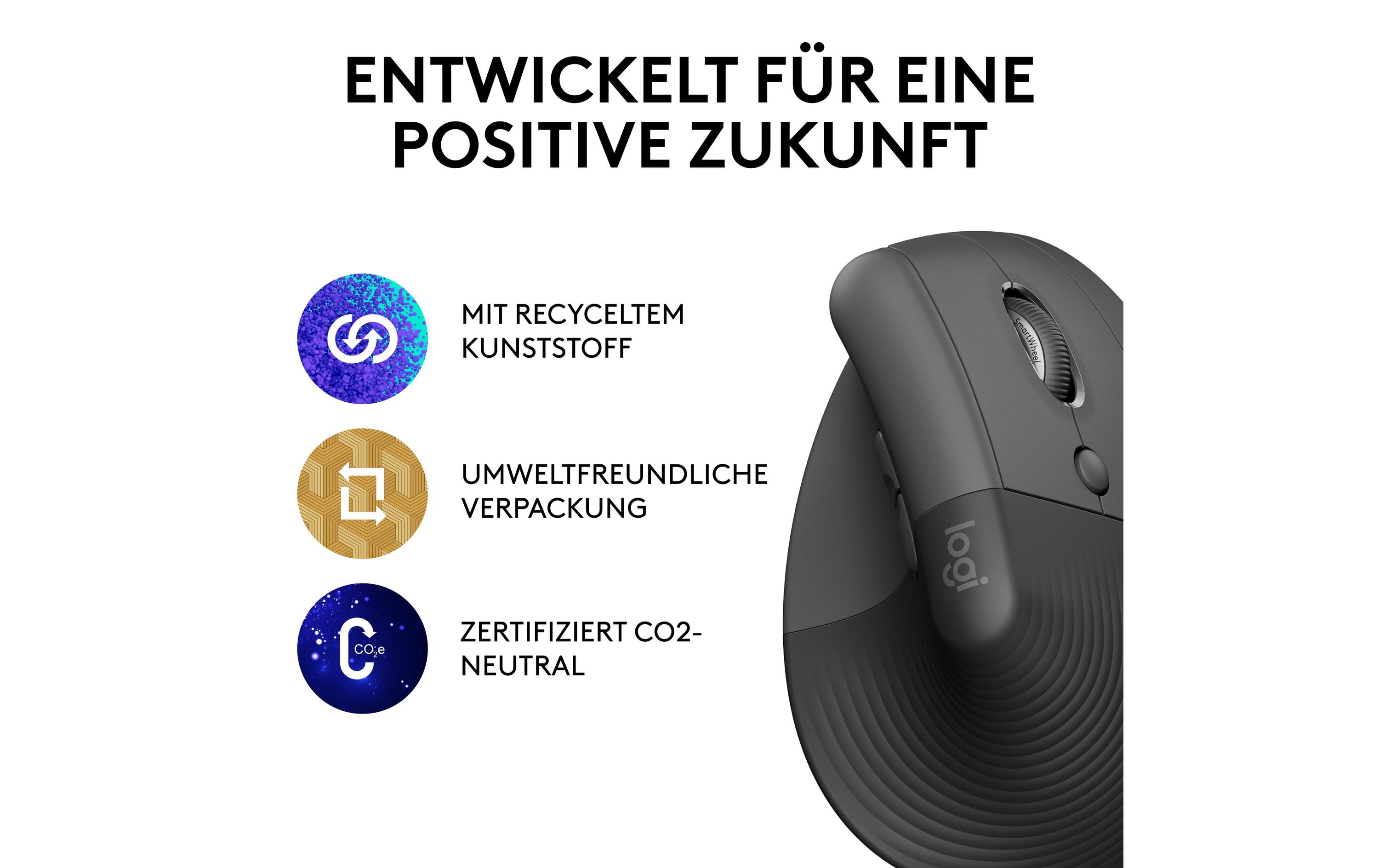Logitech Ergonomische Maus Lift Graphite