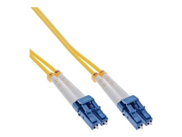 InLine - Patch-Kabel - LC Single-Modus (M) zu LC Single-Modus (M) - 0.5 m - Glasfaser - Duplex - 9/125 Mikrometer - OS2 - halogenfrei - Gelb