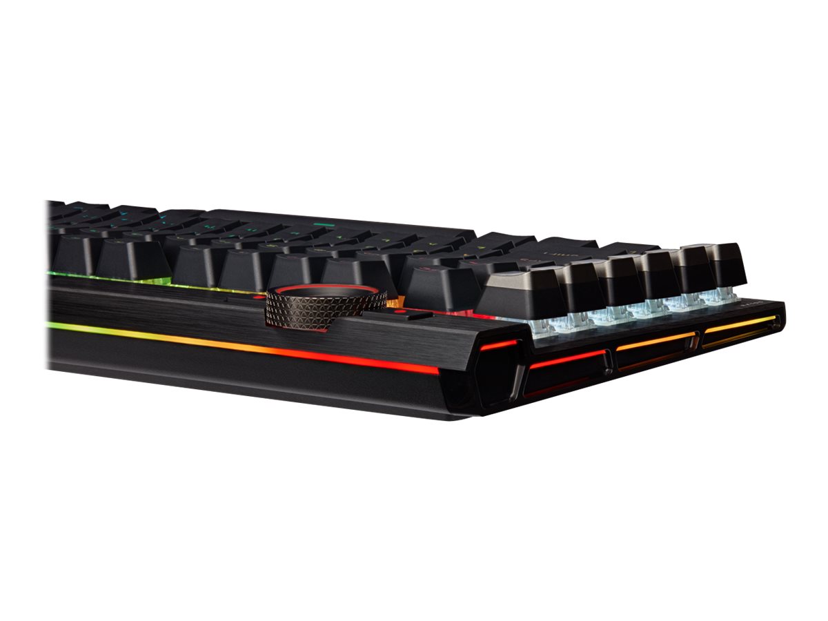 CORSAIR Gaming K100 RGB - Tastatur - Deutsch - Aluminium schwarz eloxiert (gebürstet) Eingabegerät