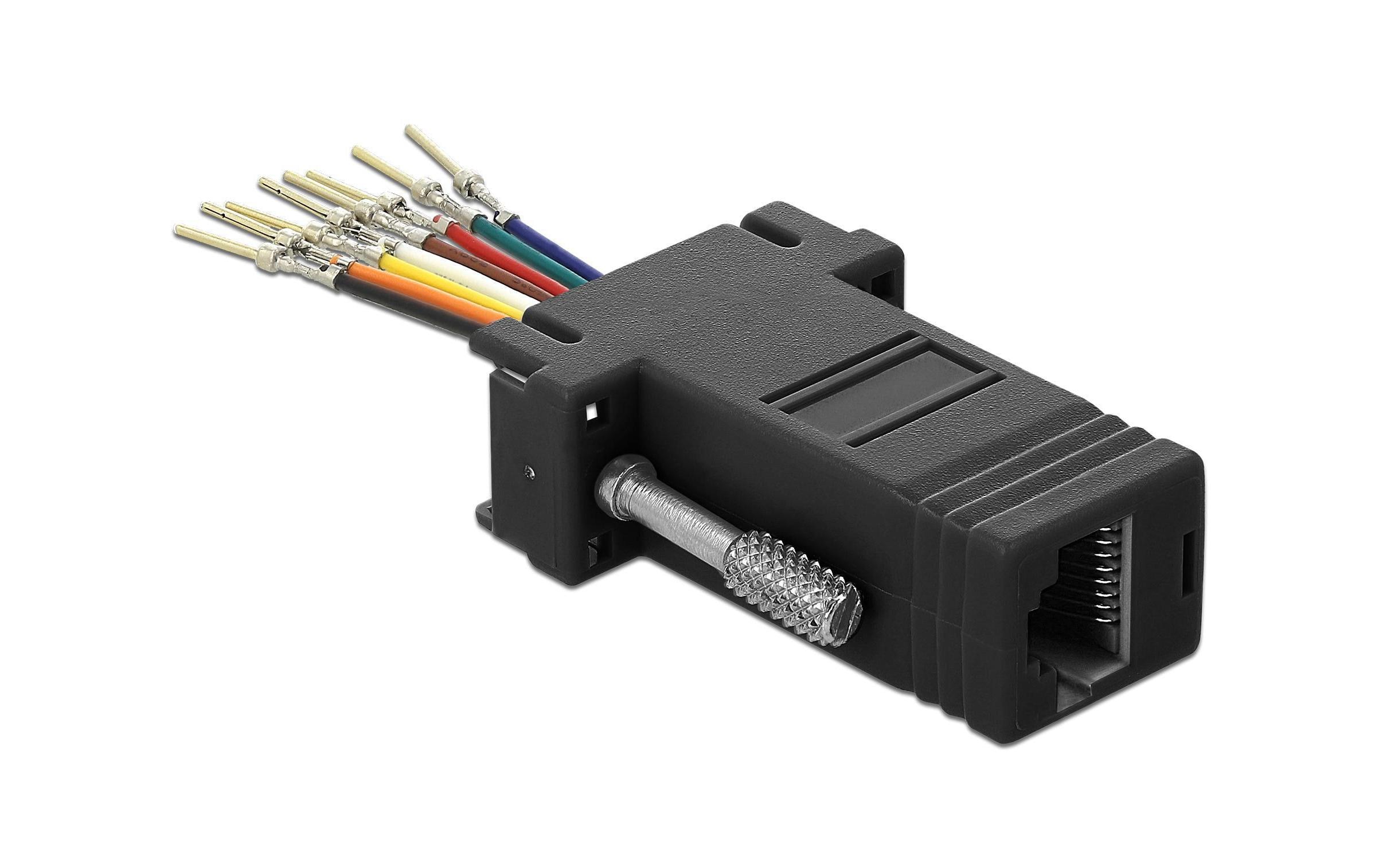 Delock Adapter RJ-45 - RS-232 DB9 (f-m) schwarz