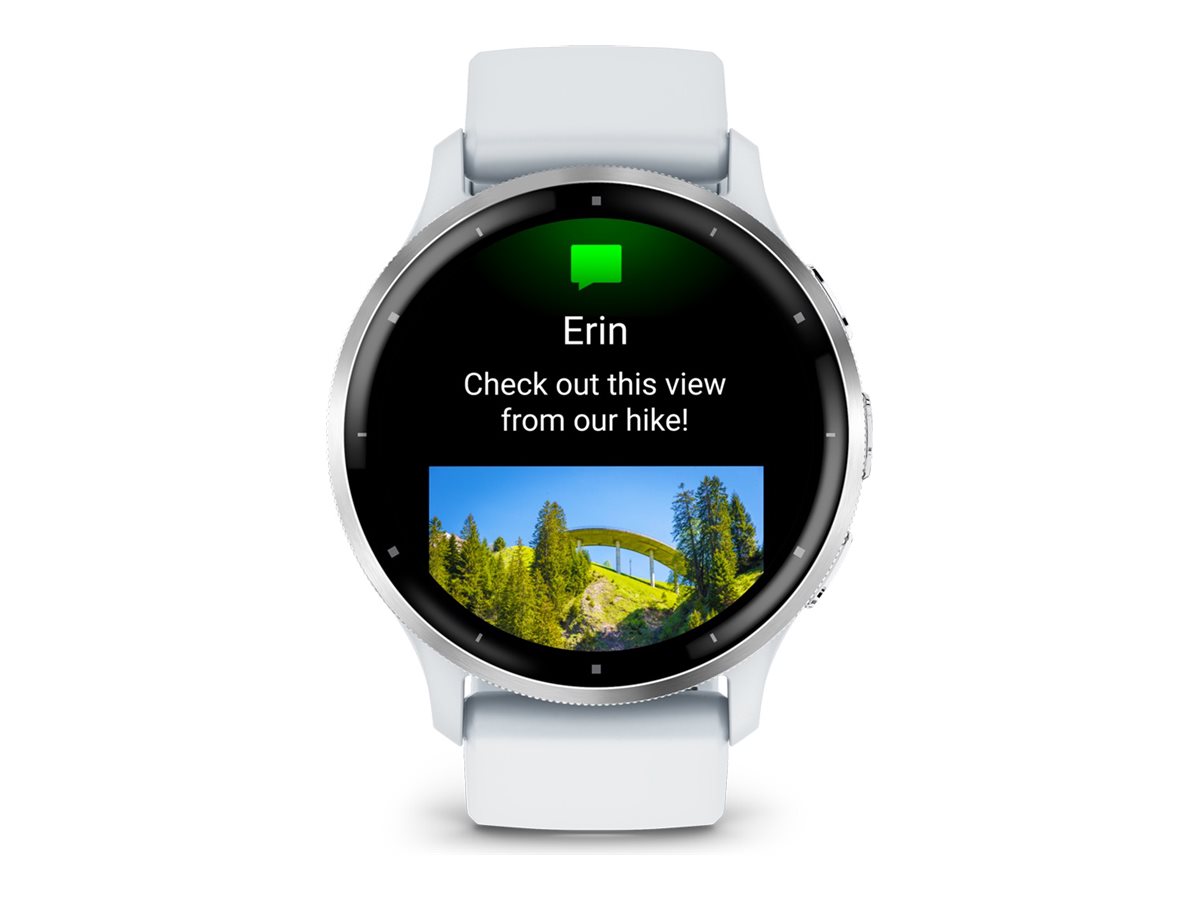 Garmin Venu 3 - verstärktes Polymer Whitestone - intelligente Uhr mit Band - 8 GB