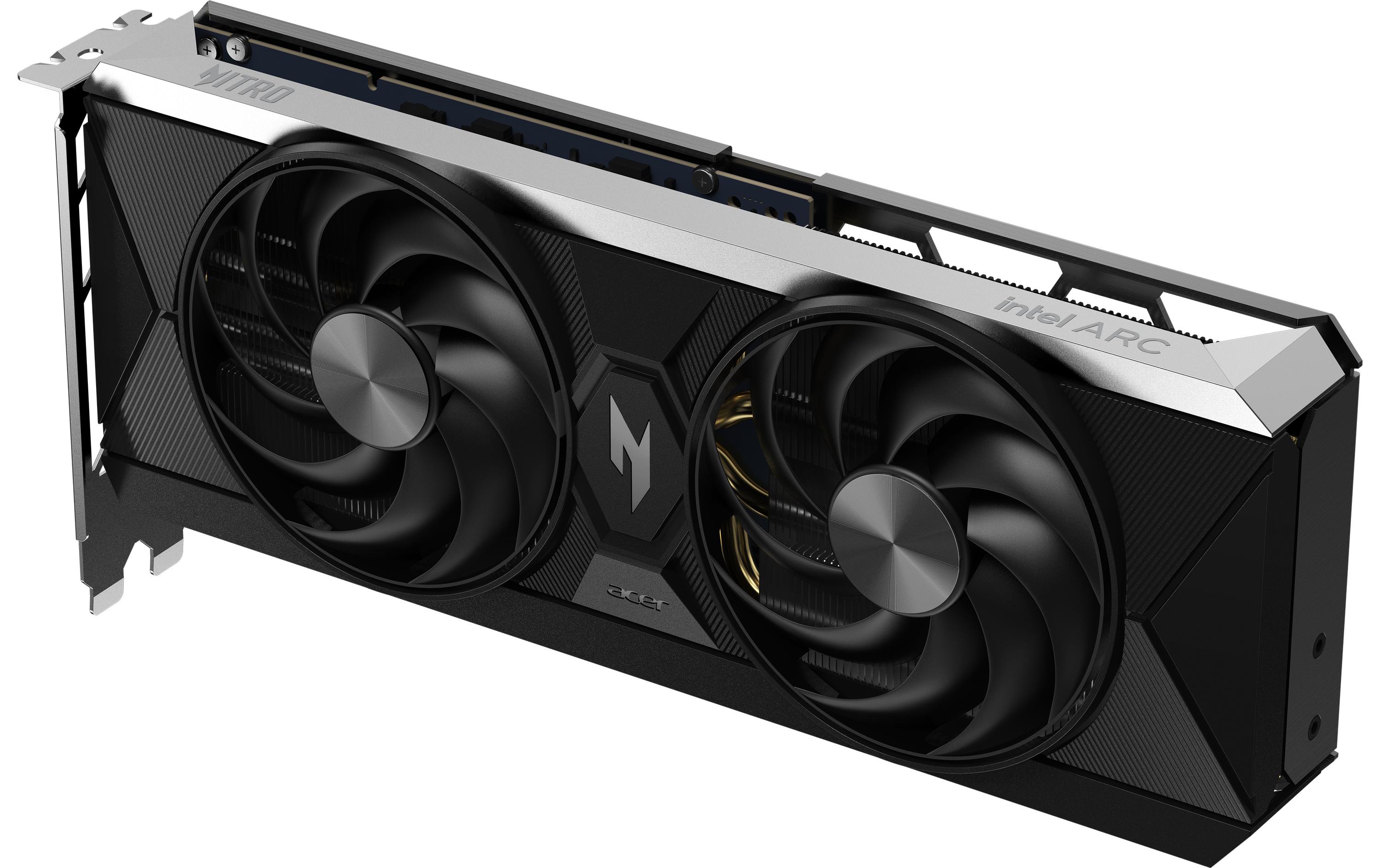 Acer Nitro Intel Arc B580 OC - Grafikkarten - Arc B580 - 12 GB GDDR6 - PCIe 4.0 x8 - HDMI, 3 x DisplayPort - Schwarz