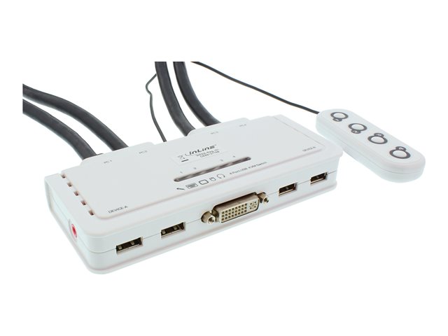 InLine - KVM-/Audio-/USB-Switch - 4 x KVM/Audio/USB - 1 lokaler Benutzer - Desktop
