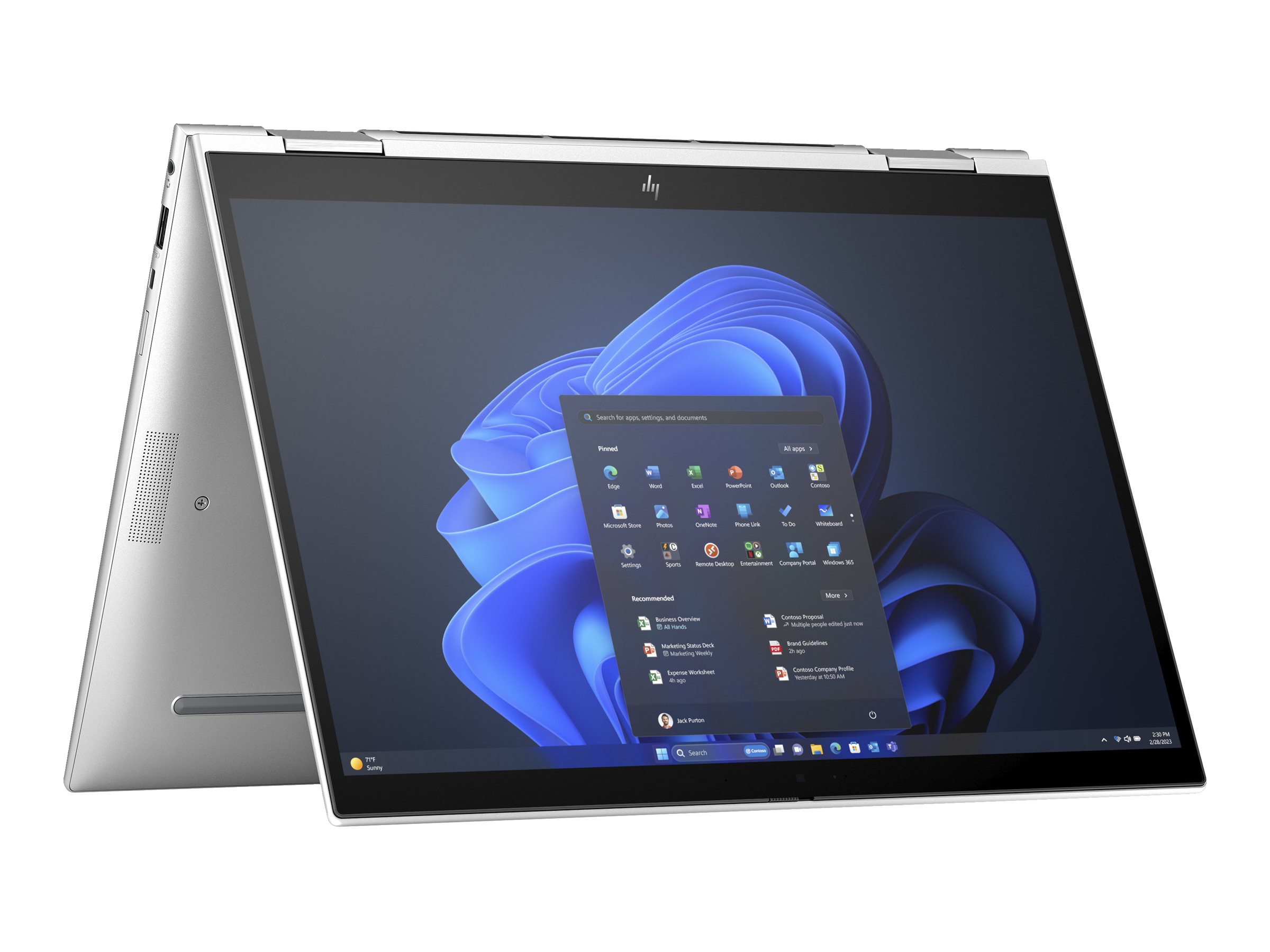 HP Elite x360 830 G11 Notebook - 33.8 cm (13.3") - Core Ultra 5 125U - 16 GB RAM - 512 GB SSD - Deutsch - mit HP Wolf Pro Security Edition (1 Jahr)