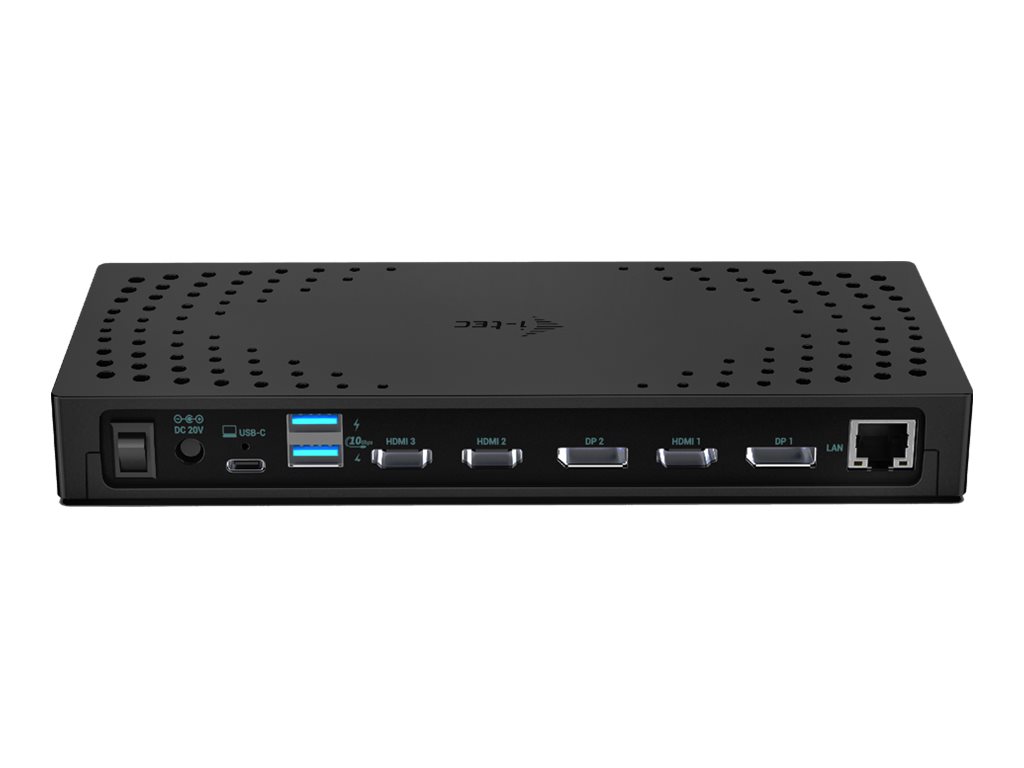 i-Tec - Dockingstation - USB-C / USB4 / USB 3.0 Thunderbolt 3 / Thunderbolt 4 - 2 x DP
3 x HDMI - 1GbE