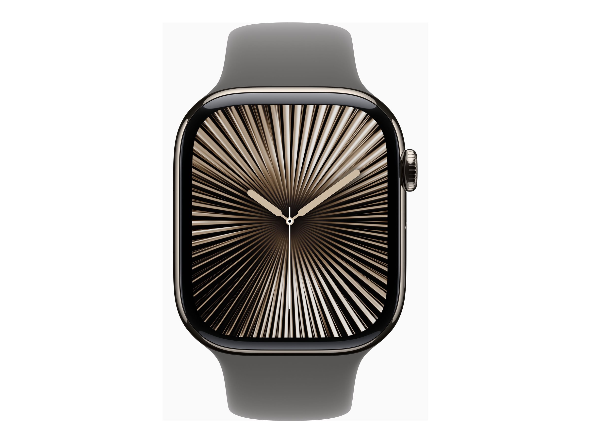 Apple Watch Series 10 GPS + Cellular 46mm Natural Titanium Case mit Stone Grey Sport Band - M/L (MWYA3QF/A)