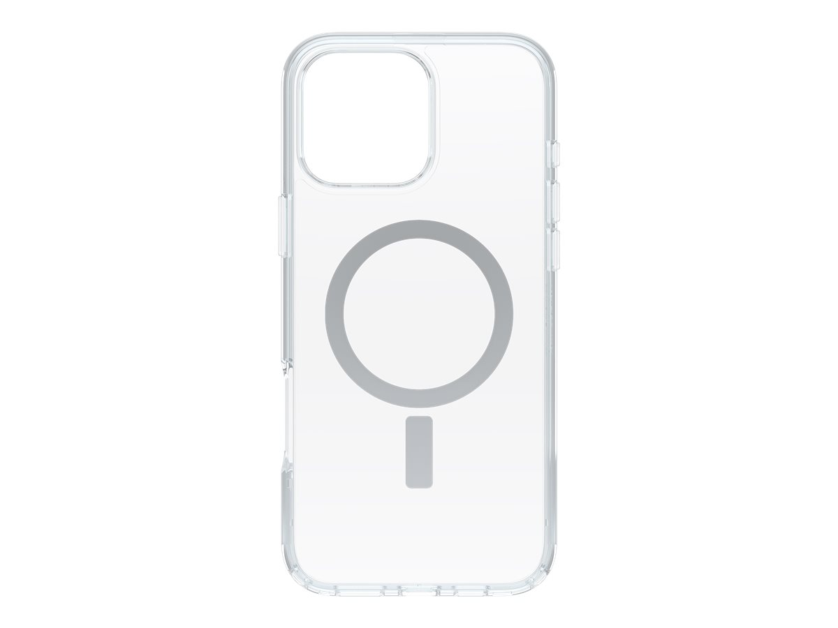 OtterBox Symmetry Series - Hintere Abdeckung für Mobiltelefon - kompatibel mit MagSafe - Polycarbonatschicht, thermoplastischer Elastomer (TPE) - klar - für Apple iPhone 16 Pro Max