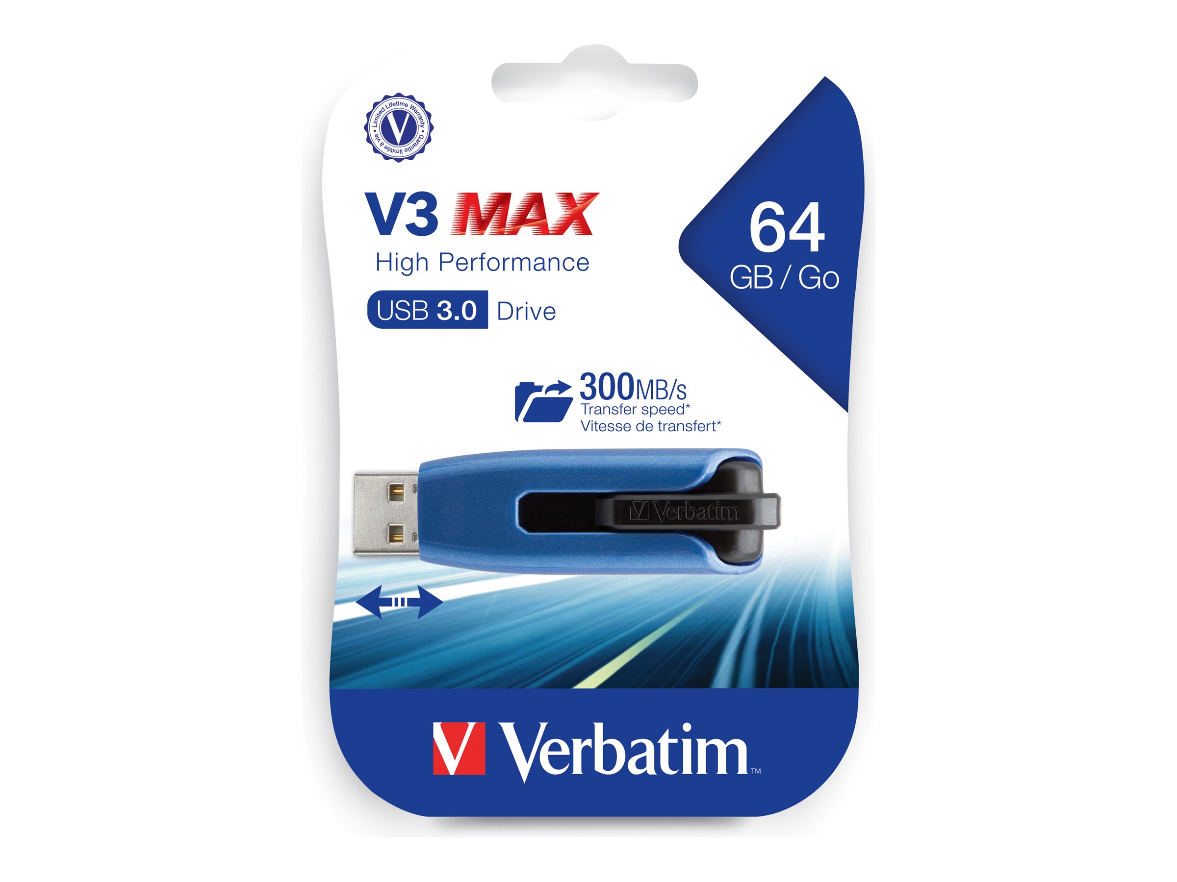 Verbatim Store 'n' Go V3 MAX - USB-Flash-Laufwerk - 64 GB - USB 3.0