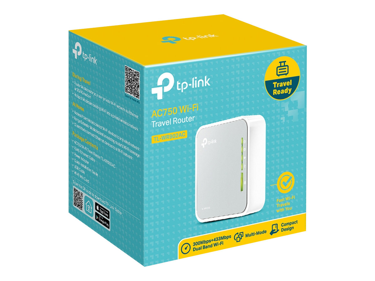 TP-Link TL-WR902AC - Wireless Router - Wi-Fi 5 - Desktop