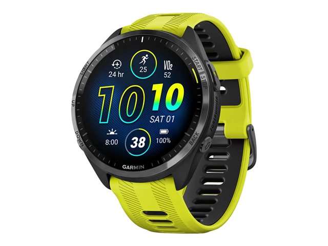 Garmin Forerunner 965 - schwarz - intelligente Uhr mit Band - Amp Yellow/Black - 32 GB
