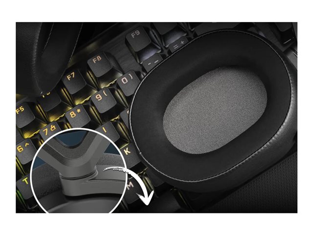 CORSAIR Gaming HS65 WIRELESS - Headset - ohrumschließend - Bluetooth / 2,4 GHz Funkfrequenz - kabellos - Kohle