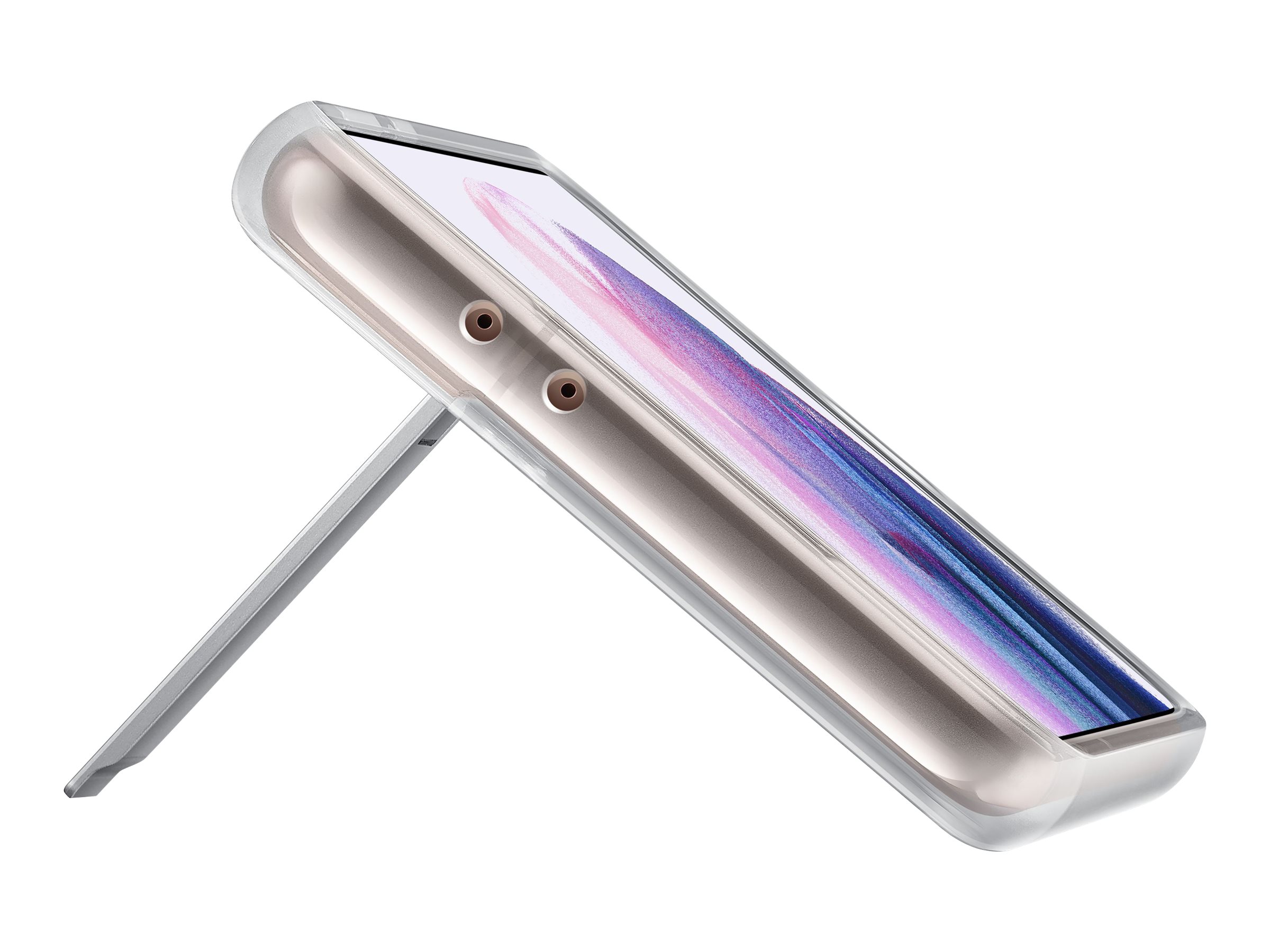 Samsung Clear Standing Cover EF-JG996 - Handyhülle für Galaxy S21+ 5G - Thermoplastisches Polyurethan (TPU), Polycarbonat - klar