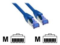 InLine - Patch-Kabel - RJ-45 (M) zu RJ-45 (M) - 10 m - SSTP-Kabel - CAT 6a - halogenfrei - Blau