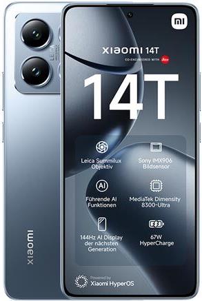 Xiaomi 14T - Titanblau - 5G Smartphone - 256 GB - GSM