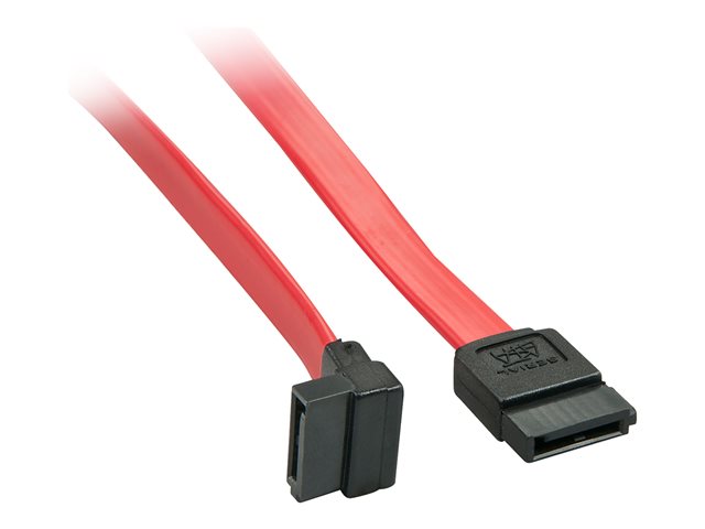 Lindy - SATA-Kabel - Serial ATA 150/300/600 - SATA bis SATA gewinkelt - 70 cm - Rot