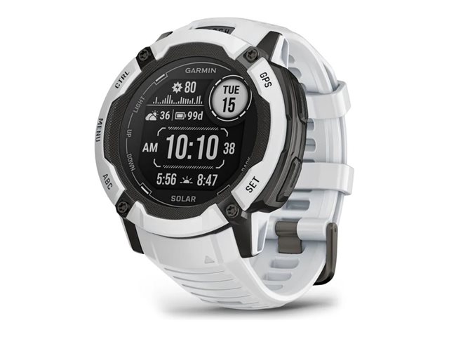 Garmin Instinct 2X Solar - faserverstärktes Polymer - Ja intelligente Uhr mit Band - 64 MB - Steinweiß