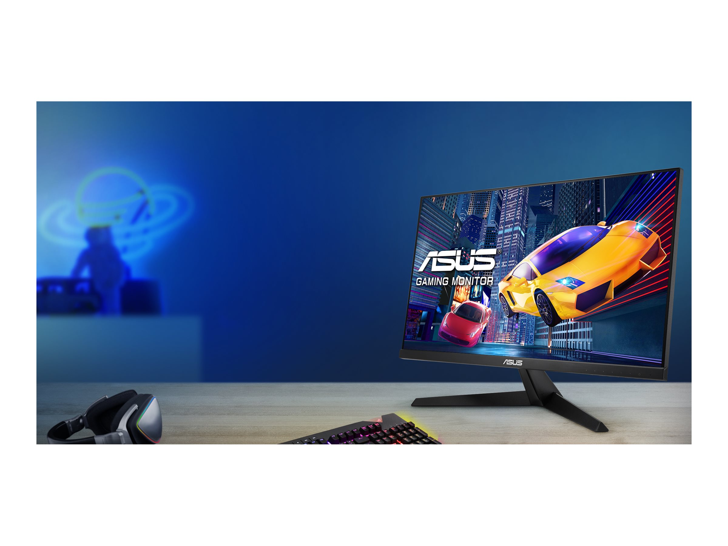ASUS VY249HF - LED-Monitor - Gaming - 61 cm (24") (23.8" sichtbar) - 1920 x 1080 Full HD (1080p) @ 100 Hz - IPS - 250 cd/m² - 1300:1 - 1 ms - HDMI - Schwarz