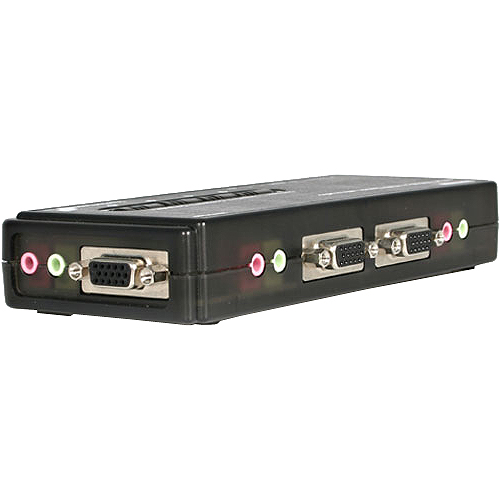 StarTech.com 4 Port VGA / USB KVM Switch inkl. Kabel und Audio - 4-fach VGA Desktop Umschalter - KVM-/Audio-Switch - 4 x KVM/Audio - 1 lokaler Benutzer - Desktop