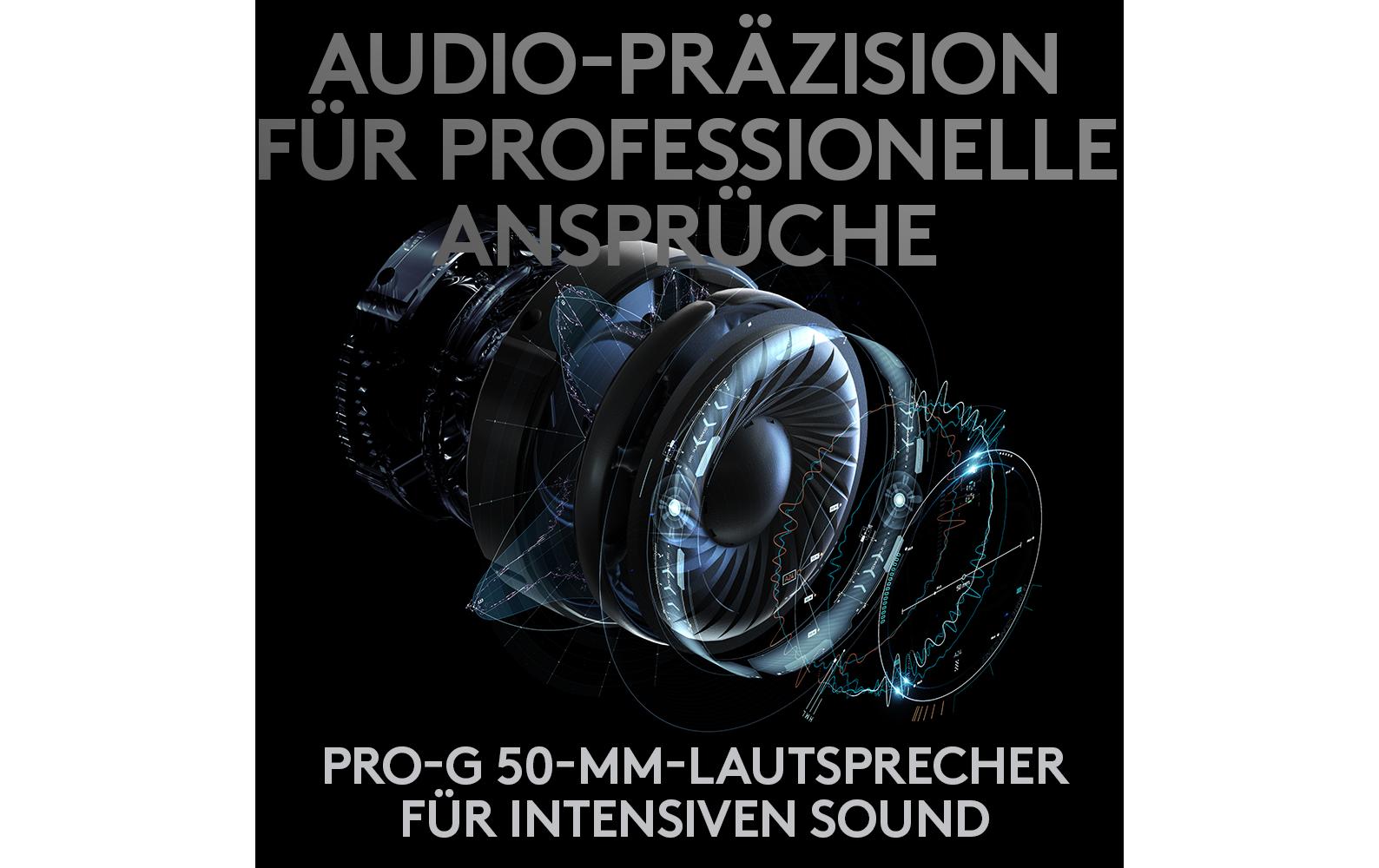 Logitech G Pro X - Headset - ohrumschließend - LIGHTSPEED - kabellos - Geräuschisolierung