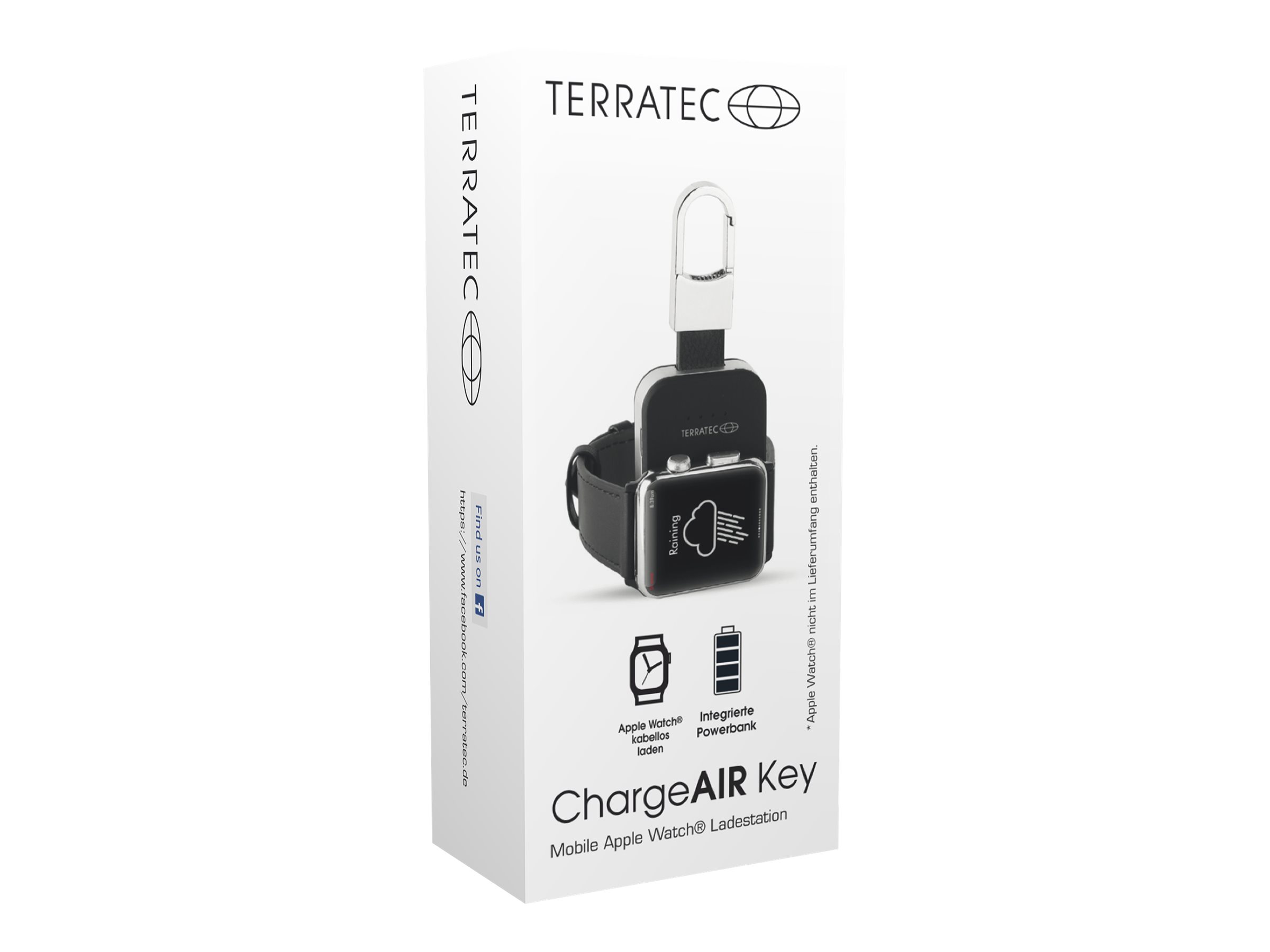 TERRATEC Charge AIR Key - Induktives Ladepad / Powerbank - 950 mAh - 2 Watt - für Apple Watch