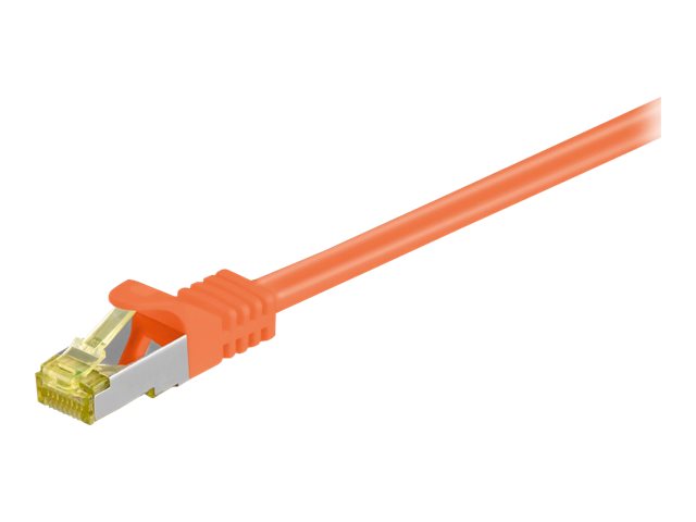 goobay - Patch-Kabel - RJ-45 (M) zu RJ-45 (M) - 1.5 m - SFTP, PiMF - CAT 7 - geformt - orange