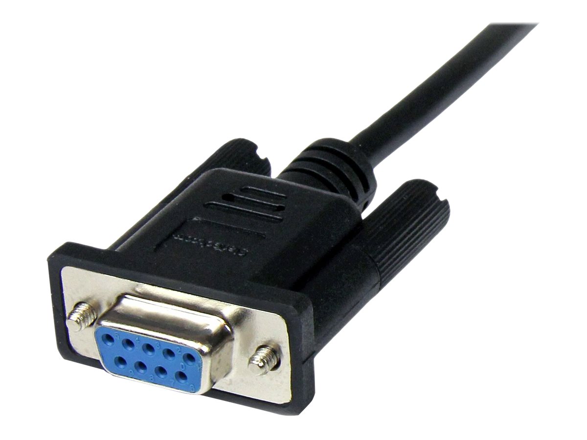 StarTech.com 2m Seriell DB9 RS-232 Nullmodemkabel - Schwarz - Stecker/Buchse - 9 Pin Null Modem Kabel - Nullmodemkabel - DB-9 (W) zu DB-9 (M) - 2 m - Schwarz - für P/N: 1P3FPC-USB-SERIAL, ICUSB2321F, ICUSB2324I, ICUSB232V2, PEX2S953, PEX2S953LP