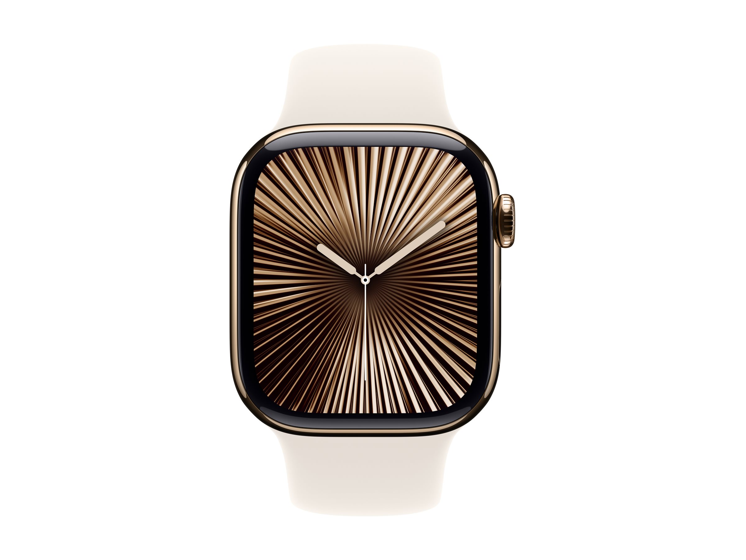 Apple Watch Series 10 GPS + Cellular 42mm Gold Titanium Case mit Starlight Sport Band - M/L (MX073QF/A)