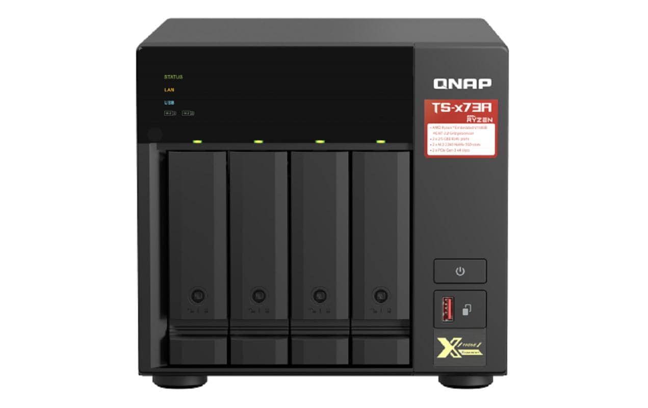 QNAP TS-473A - NAS-Server - 4 Schächte - SATA 6Gb/s - RAM 8 GB - 2.5 Gigabit Ethernet