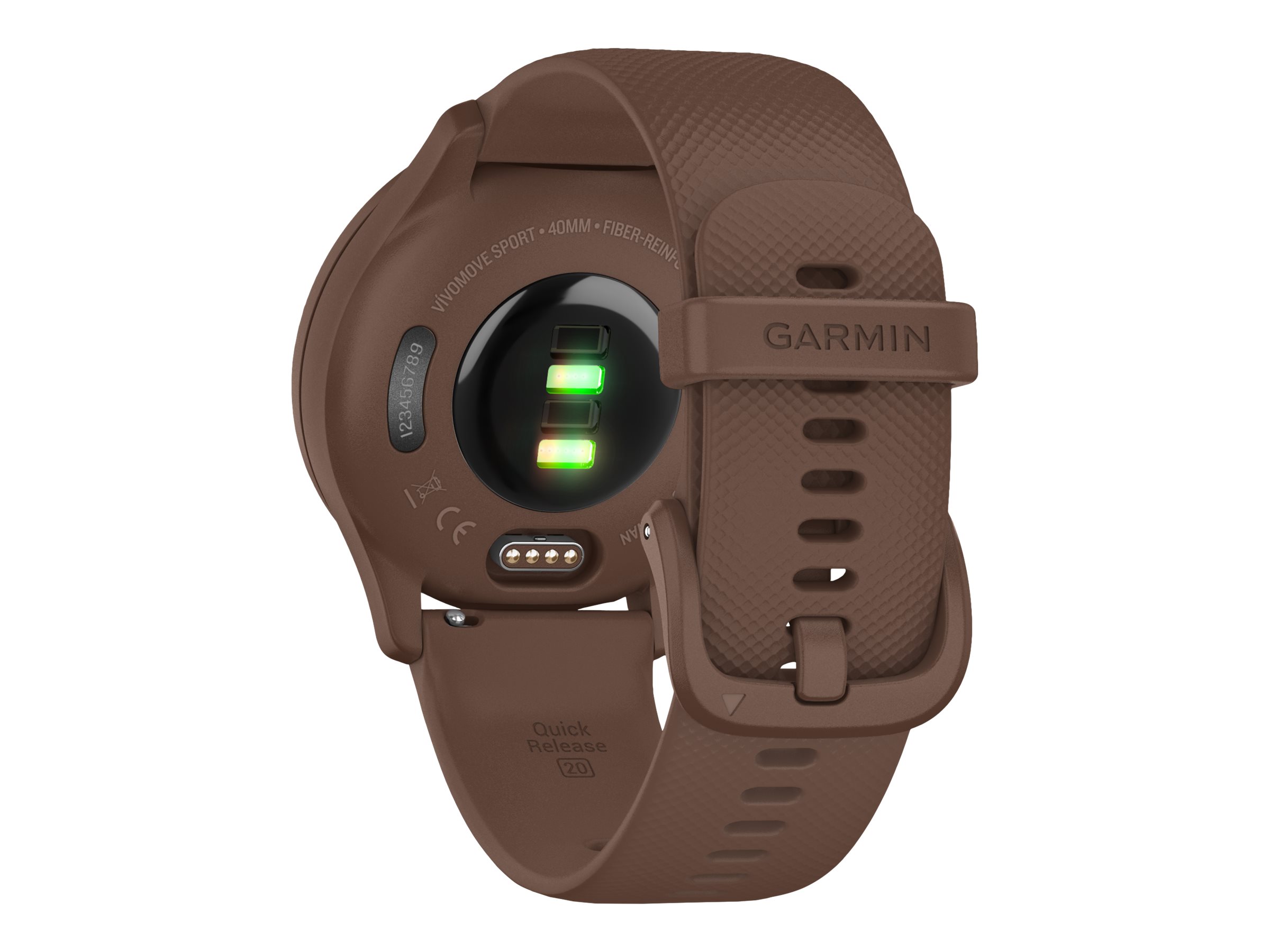 Garmin vívomove Sport - Mokkafarben mit perlgoldenen Akzenten - intelligente Uhr mit Band