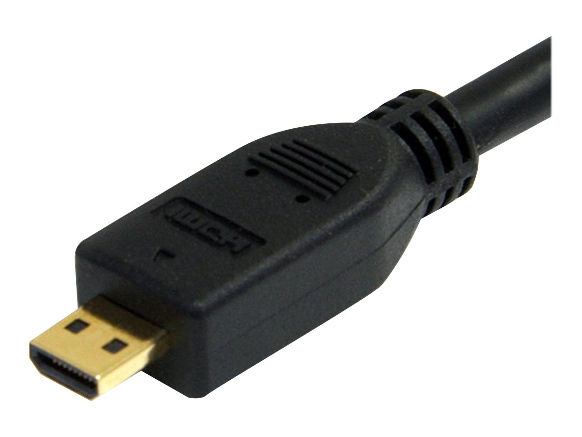 StarTech.com 2 m High Speed HDMI-Kabel mit Ethernet - HDMI auf HDMI Micro - Stecker/Stecker - HDMI-Kabel mit Ethernet - HDMI männlich zu 19 pin micro HDMI Type D männlich - 2 m - Schwarz