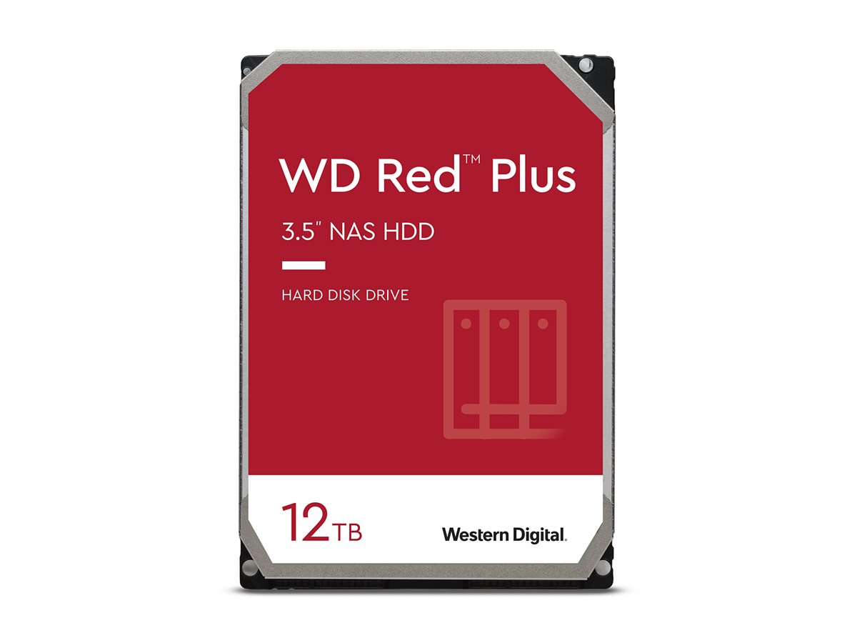 WD HDD Red Plus 12TB 3.5 SATA 512MB - Festplatte - Serial ATA (WD120EFGX)