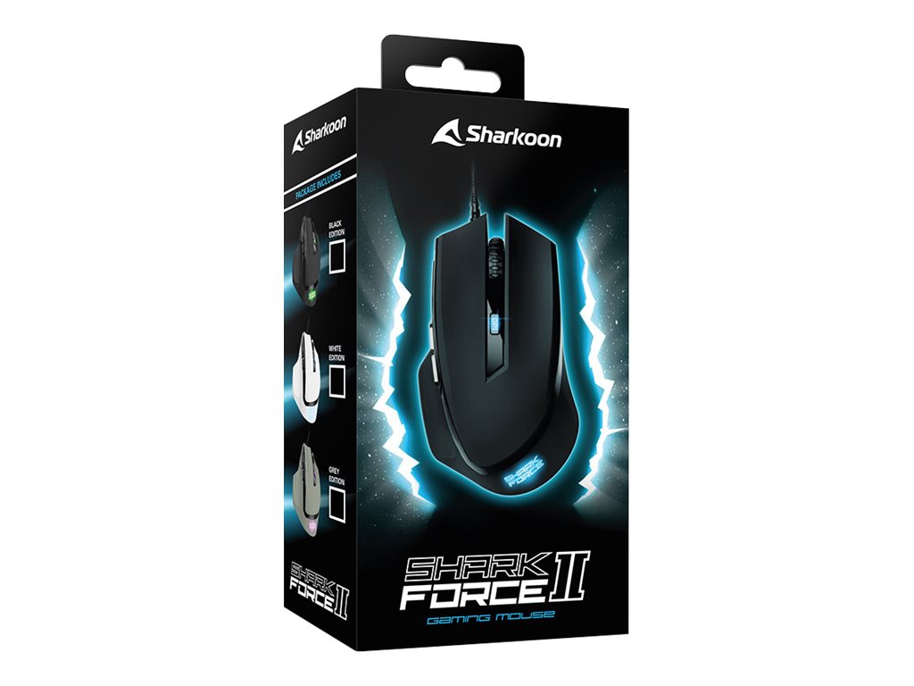 Sharkoon SHARK Force II - Maus - USB - Schwarz