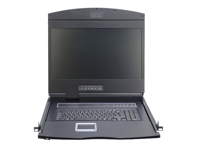 Digitus Professional DS-72211-1GE - KVM-Konsole mit KVM-Switch - 1 Anschlüsse - Deutsch - 48.3 cm (19") - Rack - einbaufähig - 1366 x 768 @ 60 Hz - 1000:1 - Schwarz, RAL 9005 - 1U