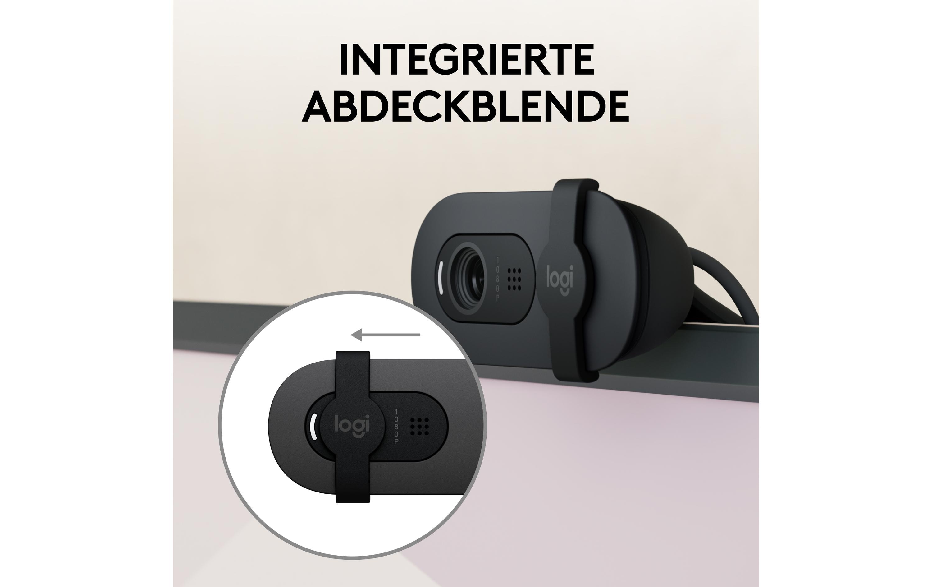 Logitech BRIO 100 - Webcam - Schwarz - 2 MP - 1920 x 1080 - 1080p, 720p - Audio - USB