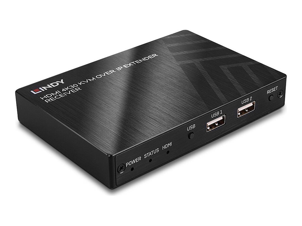 LINDY KVM over IP Extender, Receiver - KVM/Infrarot-Extender - Empfänger - 1GbE, HDMI - USB - bis zu 150 m