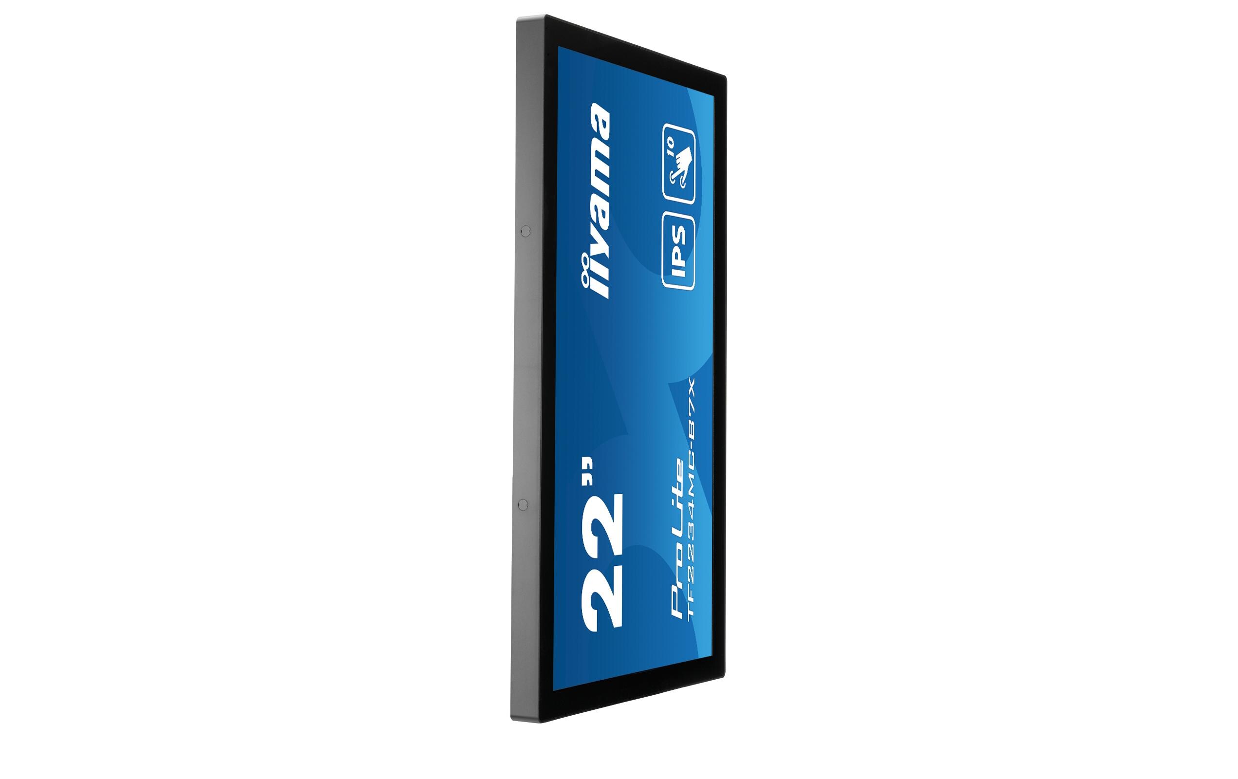 iiyama ProLite TF2234MC-B7X - LED-Monitor - 55.9 cm (22") (21.5" sichtbar) - offener Rahmen - Touchscreen - 1920 x 1080 Full HD (1080p) @ 60 Hz - IPS - 350 cd/m² - 1000:1 - 8 ms - HDMI, VGA, DisplayPort - Schwarz
